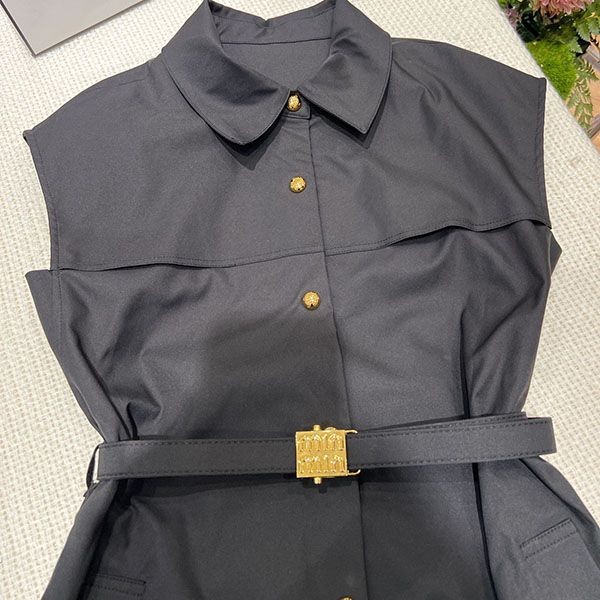 最新でオシャレ MIUMIU コットンギャバジン ショートドレス mys01970